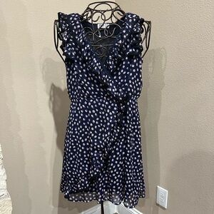 Black sheer, Polka dot, ruffle dress, size 6